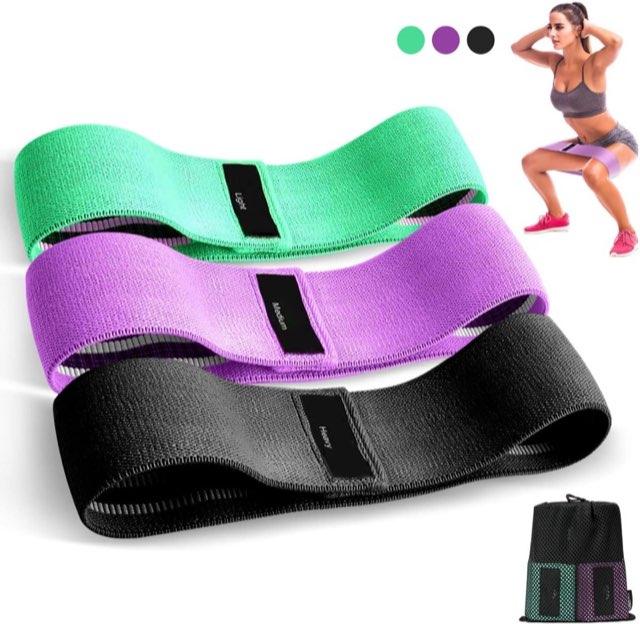 Suright Fitnessbänder Stricken 3er Set, Resistance Bands Widerstandsbänder