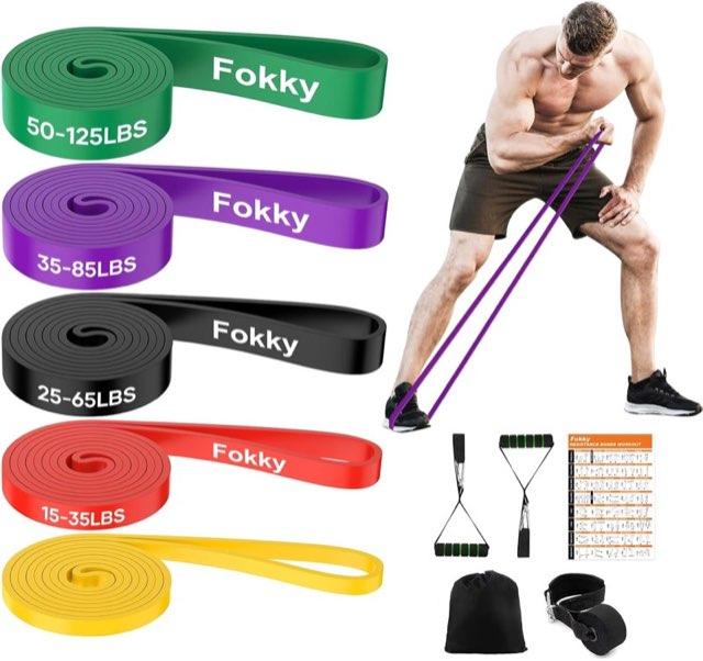 Fokky Fitnessbänder Widerstandsbänder mit 5 Stufen