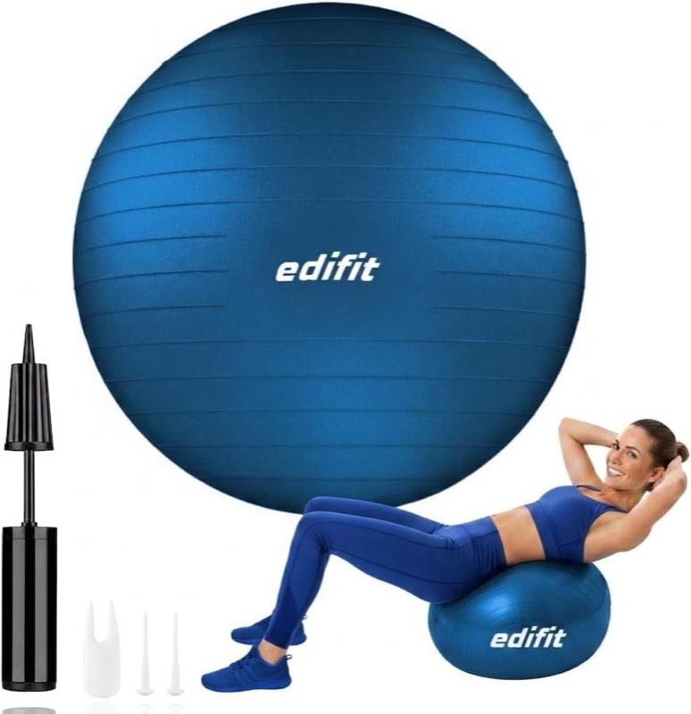 EDIFIT Gymnastikball 55, 65 und 75 cm mit Inflator