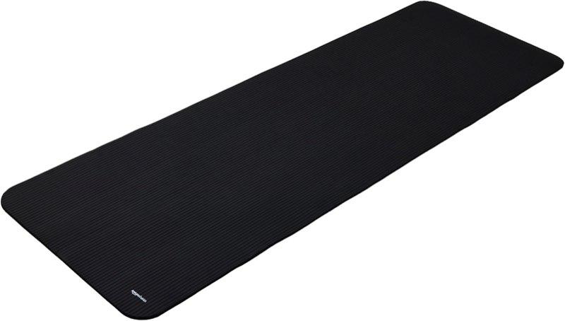 Amazon Basics Yogamatte, rutschfest, extradick, 183 x 61 x 1 cm, schwarz