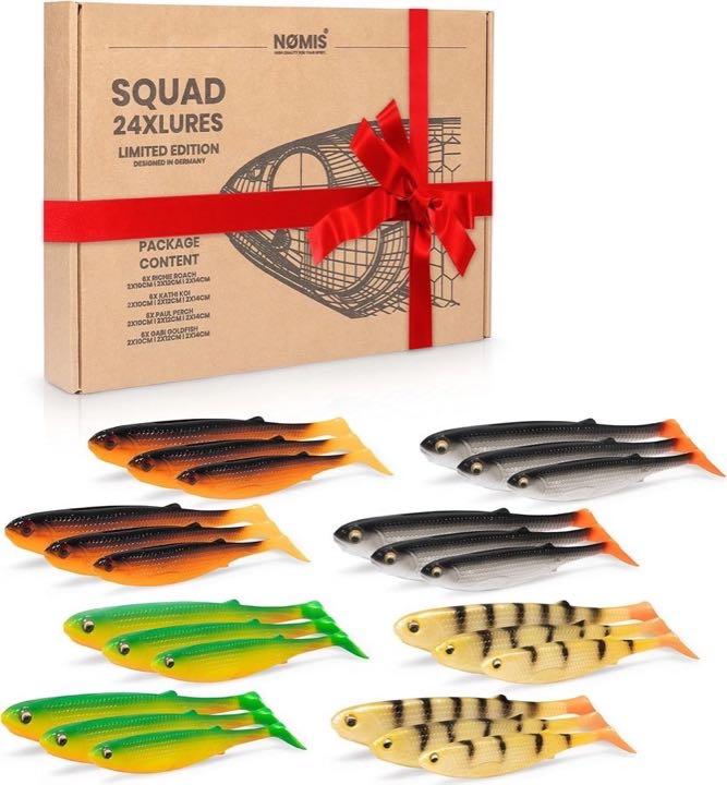 NØMIS Gummifisch-Set 10, 12 und 14 cm