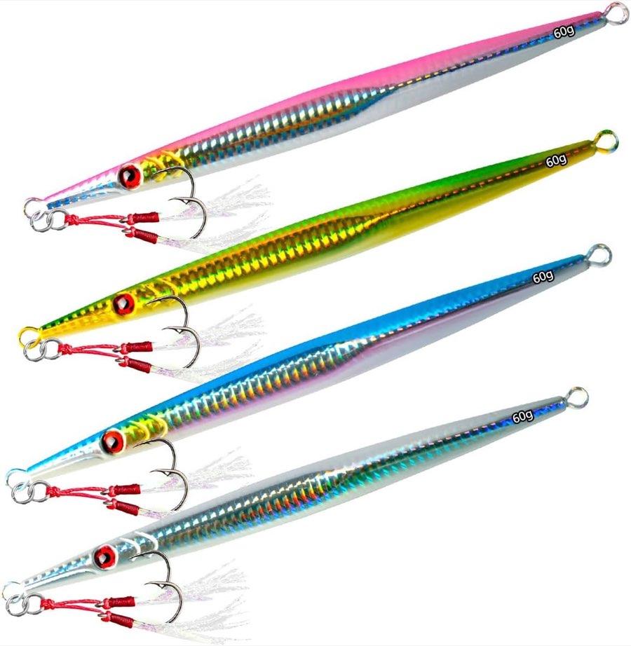 WASAGA 4 stücke 60g/80g/160g/200g Hartmetall Meer Spinner Jigging Köder
