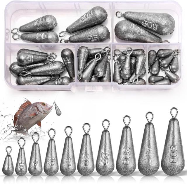 Annyswit Annyswit Birnenblei-Set, 40 Stück, 3,5–50 g