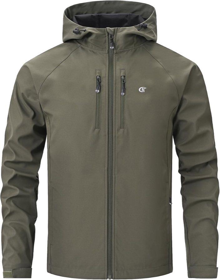 Huayuzh Softshelljacke für Herren Wasserdicht Winddicht Atmungsaktiv Outdoor Jacke Windbreaker Regenjacke Wandern Camping