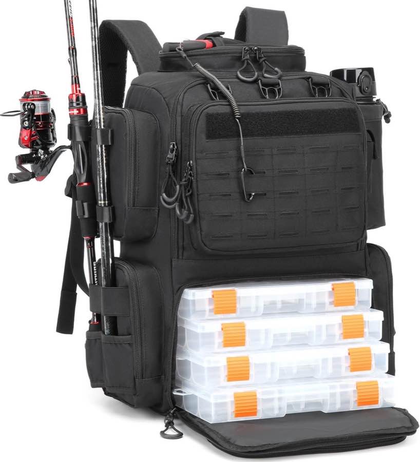 Angelrucksack mit Rutenhalter Produktbild – Testsieger