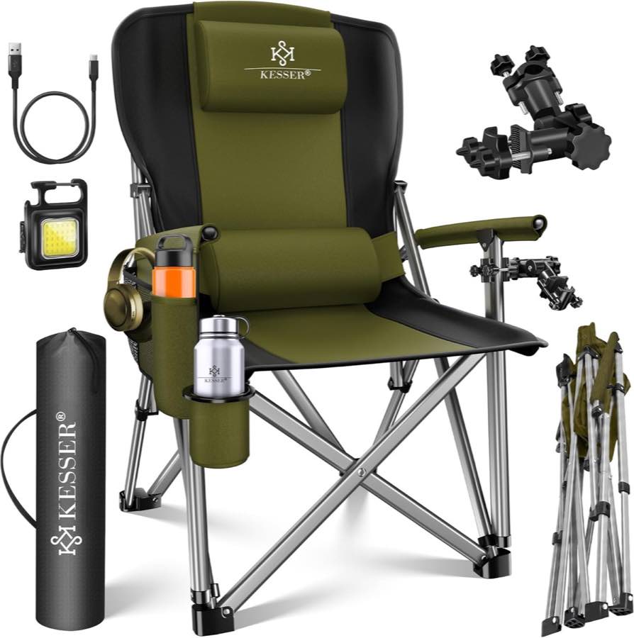 KESSER Campingstuhl Khaki 160 kg