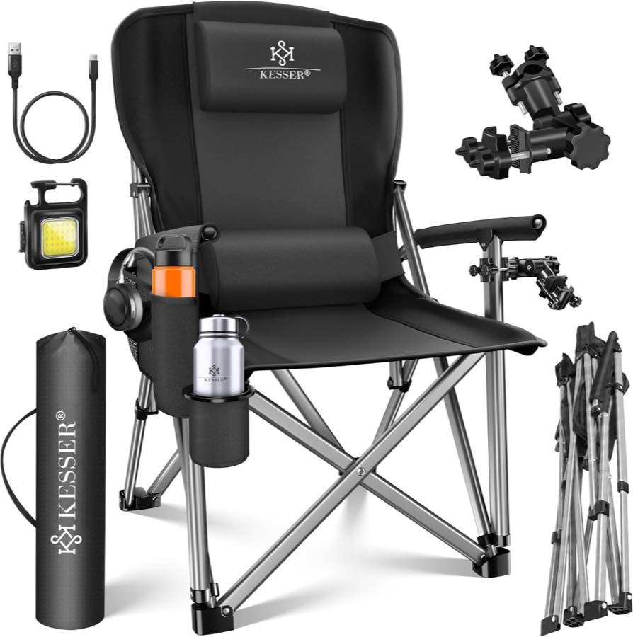 KESSER Campingstuhl Anthrazit 160 kg