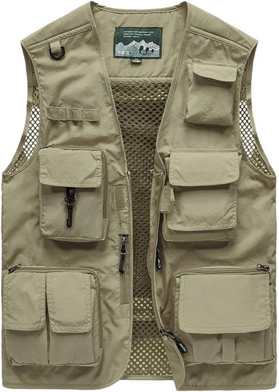 Mesh-Safariweste mit 15 Taschen