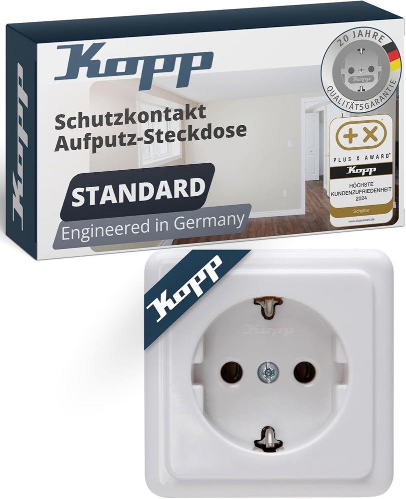 Kopp STANDARD 1-fach Arktis-Weiß IP20