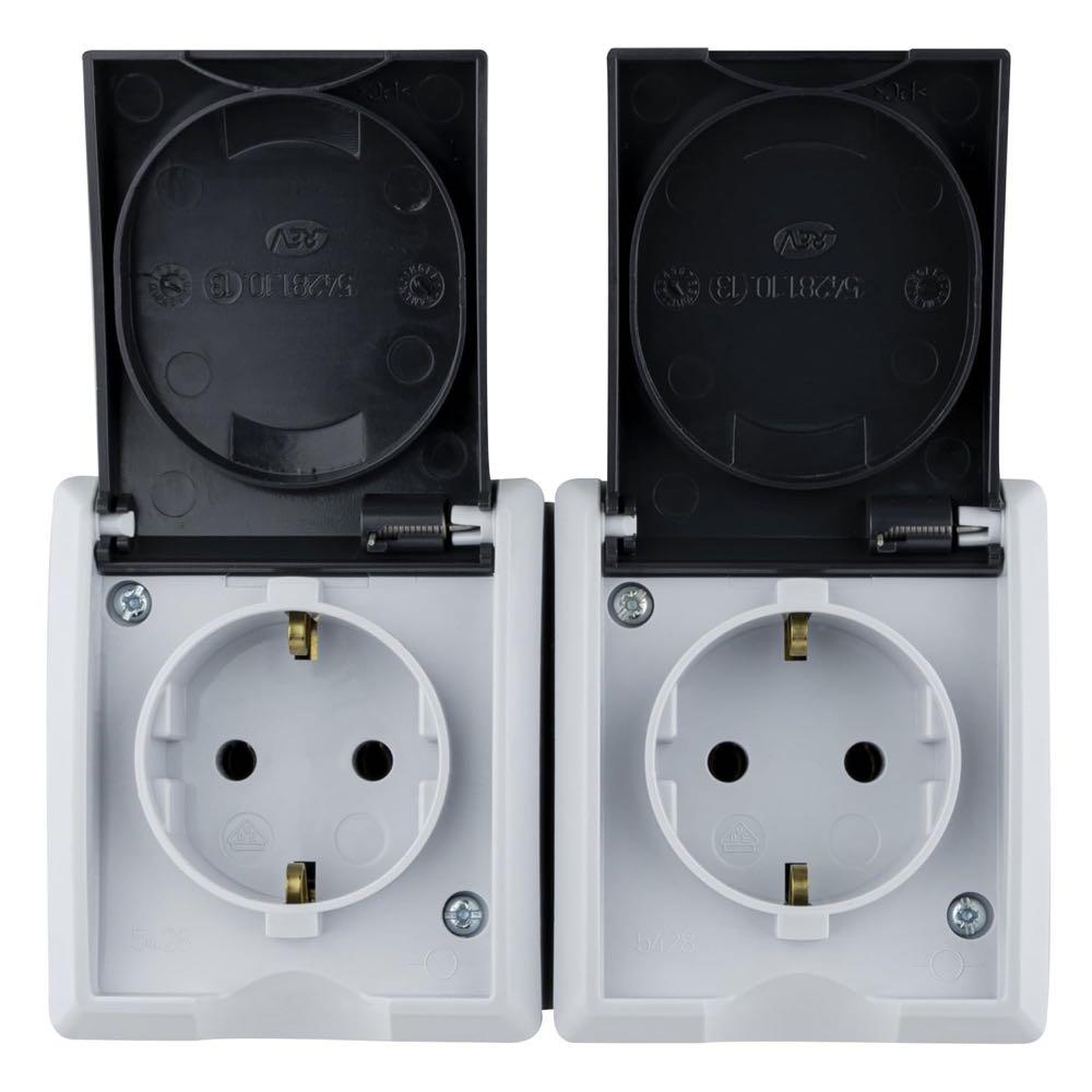REV AquaForm 2-fach IP44 grau