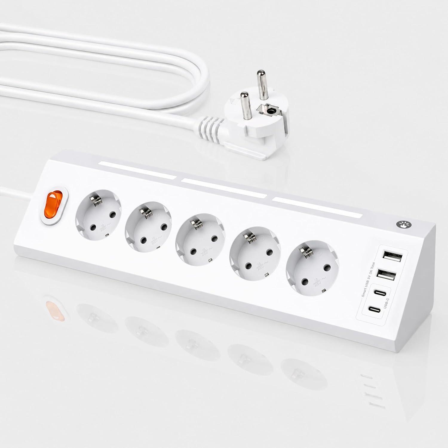 GMY 5-fach Eckleiste mit LED und 1,5 mm²