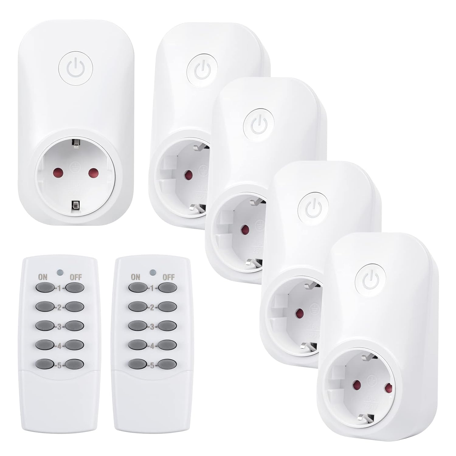 HBN Funksteckdosen-Set 5+2, 3680 W, Innen