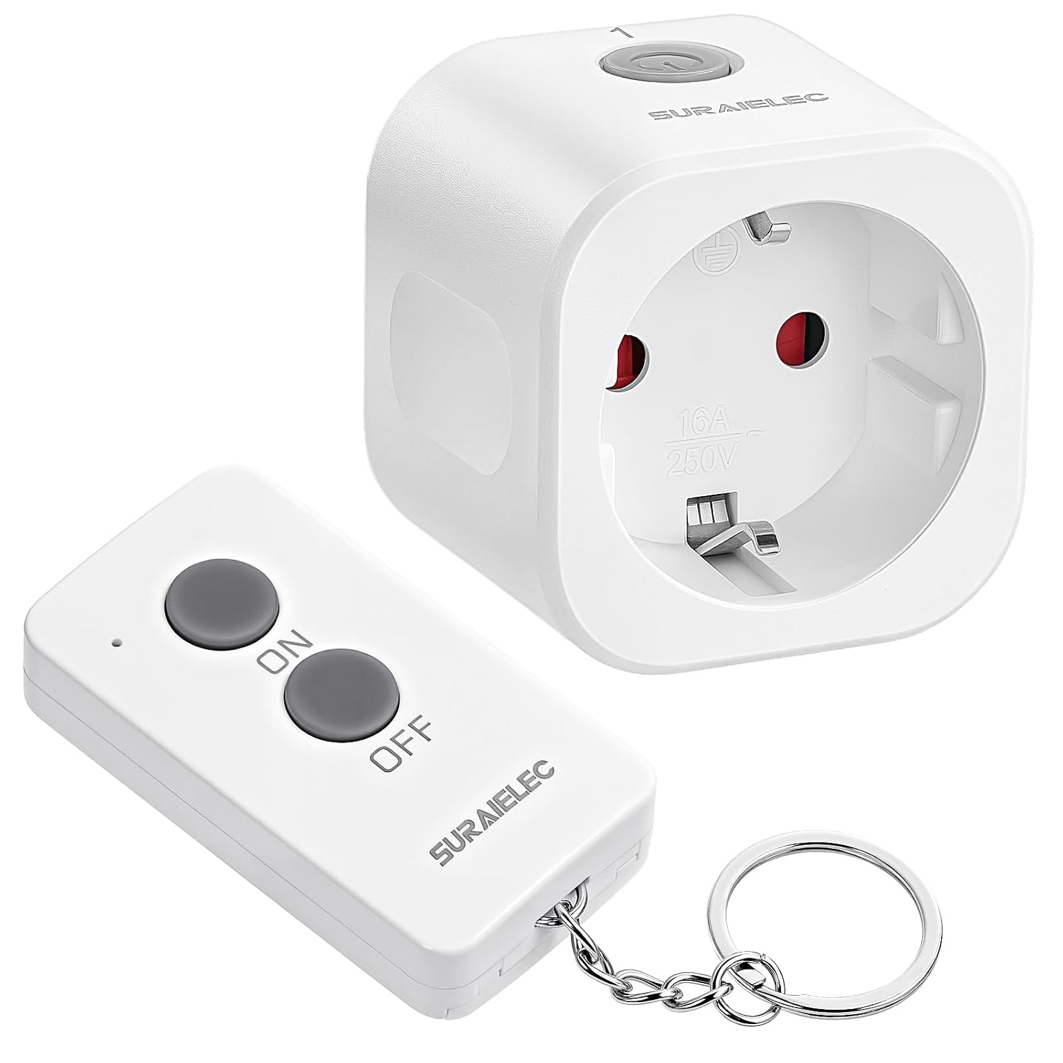 SURAIELEC Funksteckdose 1+1, 3680 W