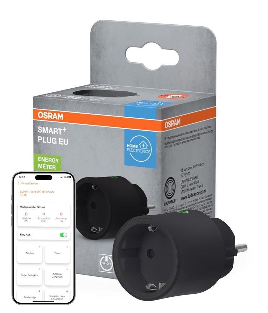 OSRAM SMART+ Matter Plug EU schwarz