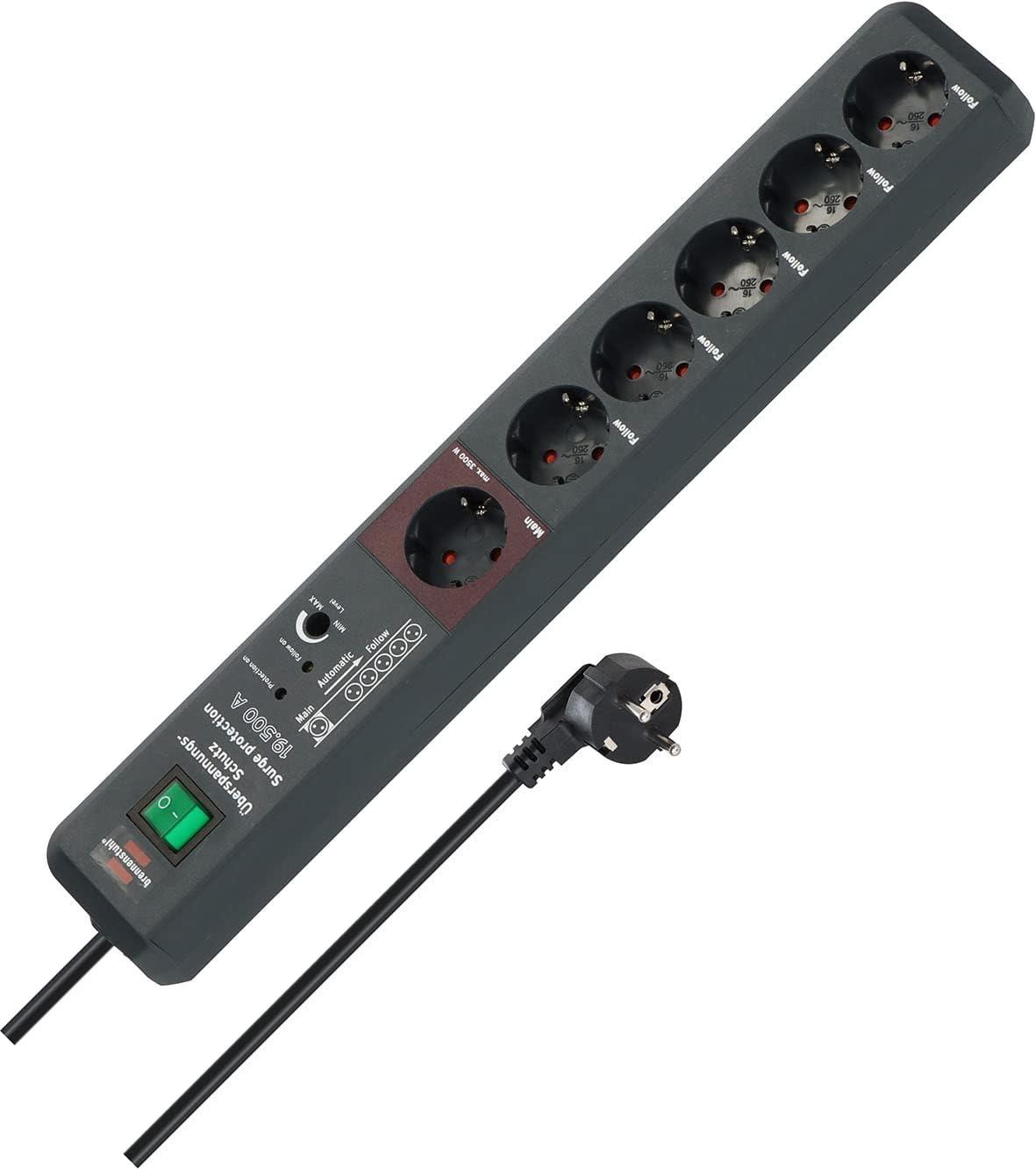 Brennenstuhl Secure-Tec 6-Fach Main-Follow