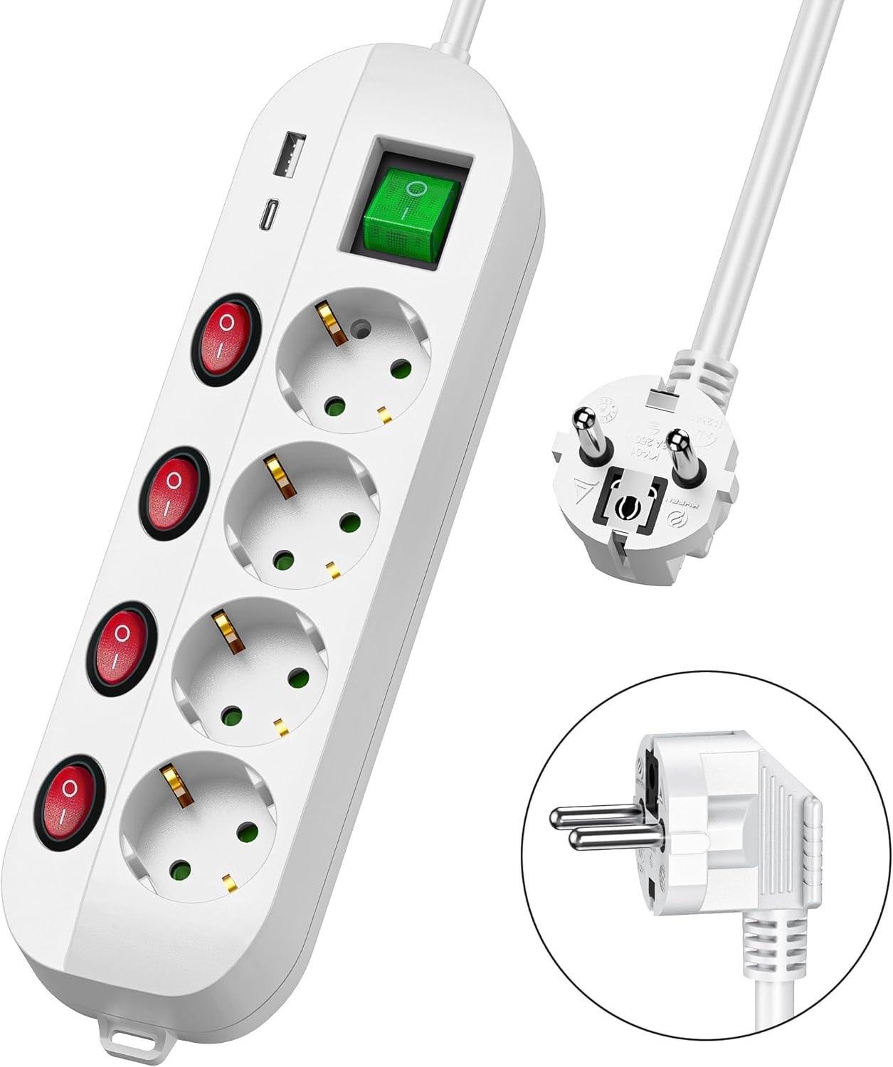 Maiyle 4-fach einzeln schaltbar mit USB