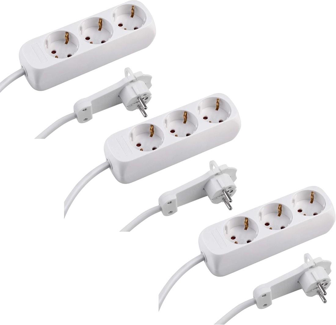 Meister Meister 3-Fach Flachstecker 3er-Set