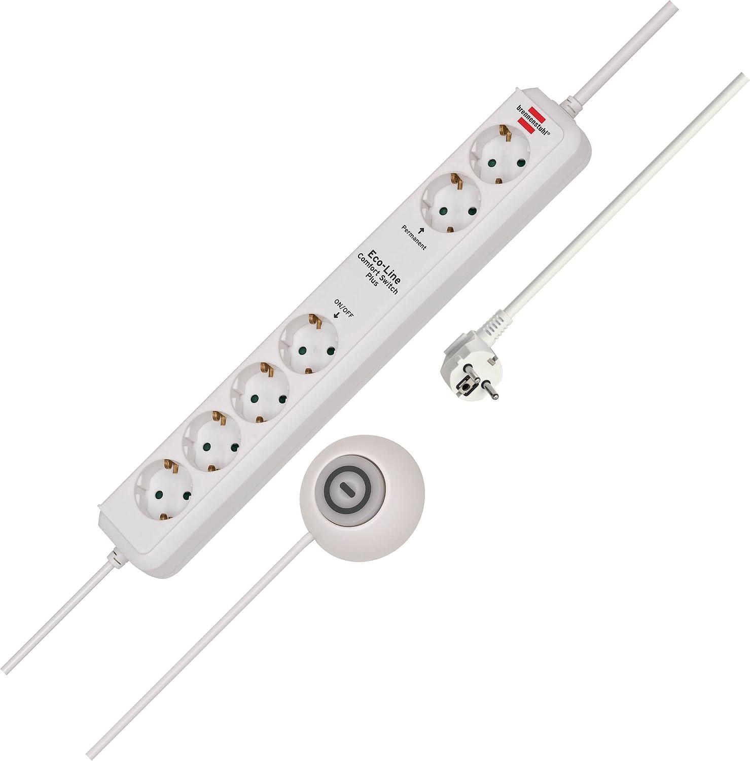 Brennenstuhl Brennenstuhl Eco-Line Comfort Switch Plus 6-Fach weiß