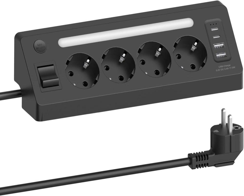 HANYEAL 4-Fach mit 2×USB-C