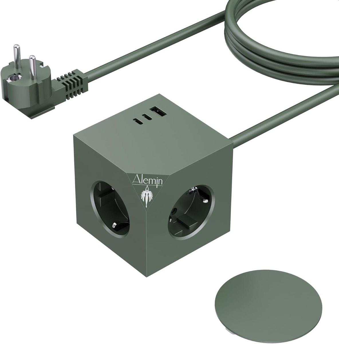 ALEMIN PD20W Steckdosenwürfel mit Magnetfuß