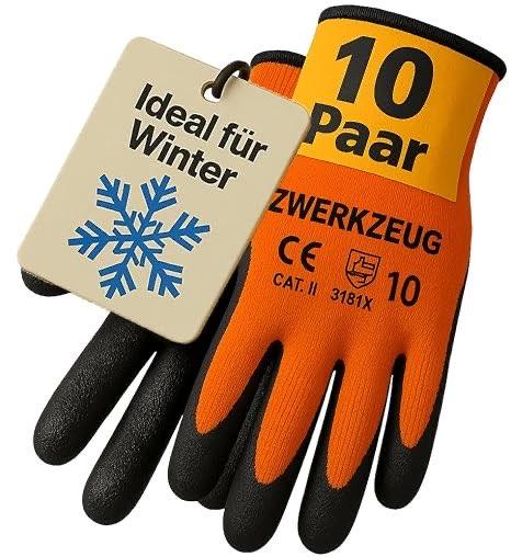 ZWERKZEUG Thermo-Arbeitshandschuhe 10 Paar Gr. 9 / L