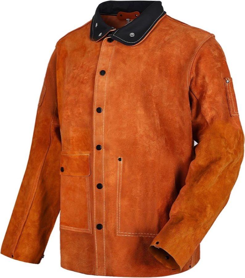 QeeLink Schweißerjacke Leder