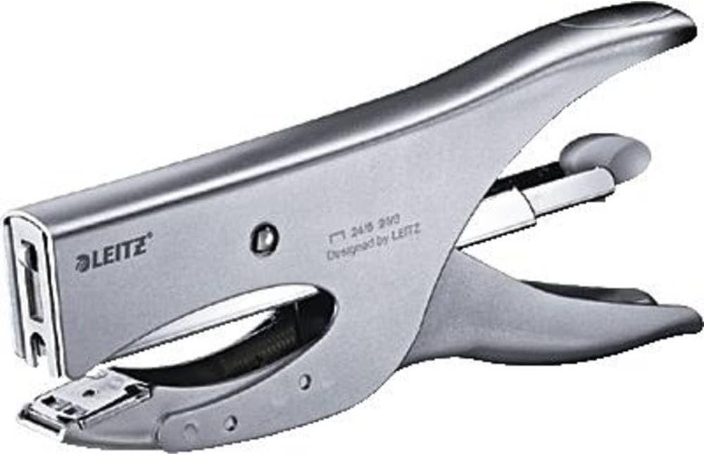 Leitz Heftzange, 40 Blatt, Hinterlademechanik, Silber