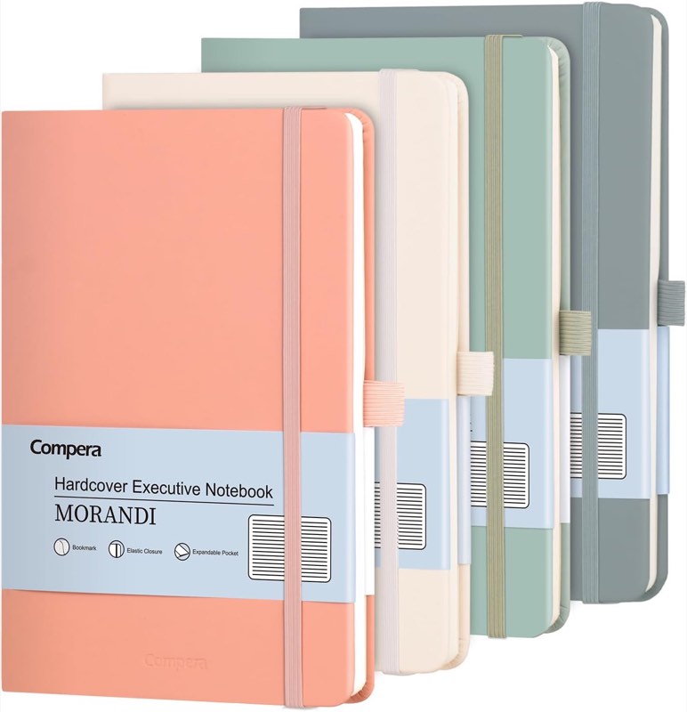 Compera Notizbuch A5 liniert, 4er-Set