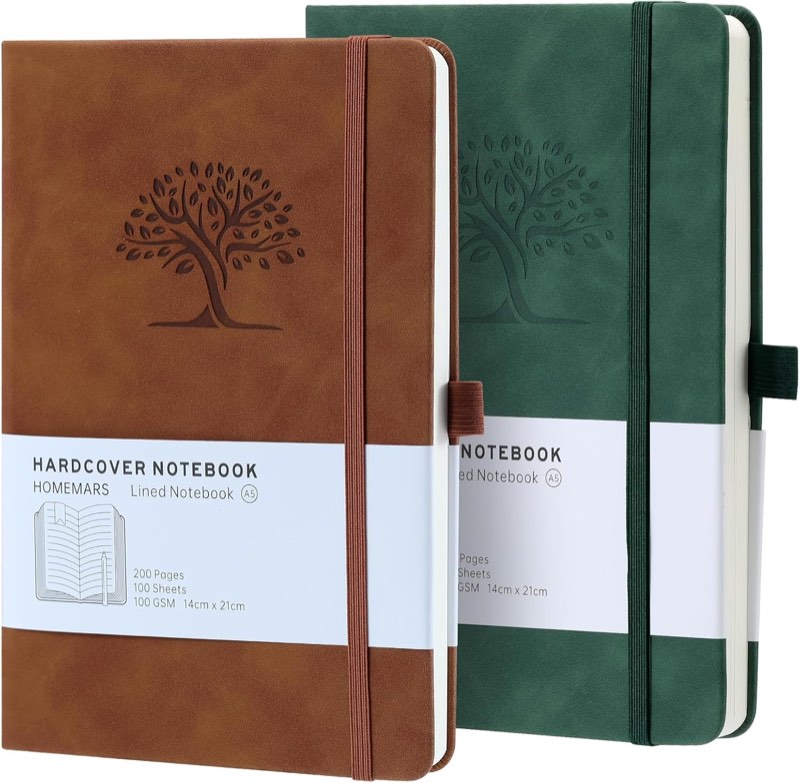 Notizbuch – Testsieger HOMEMARS Notizbuch A5 dotted, 2er-Set