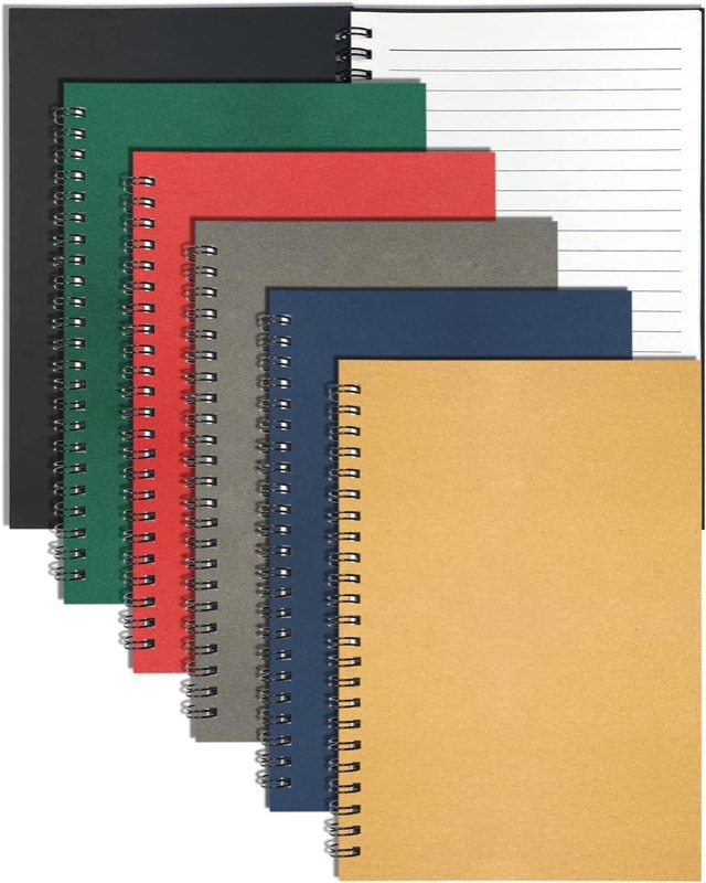 GINMLYDA Notizbuch A5 liniert, 6er-Set
