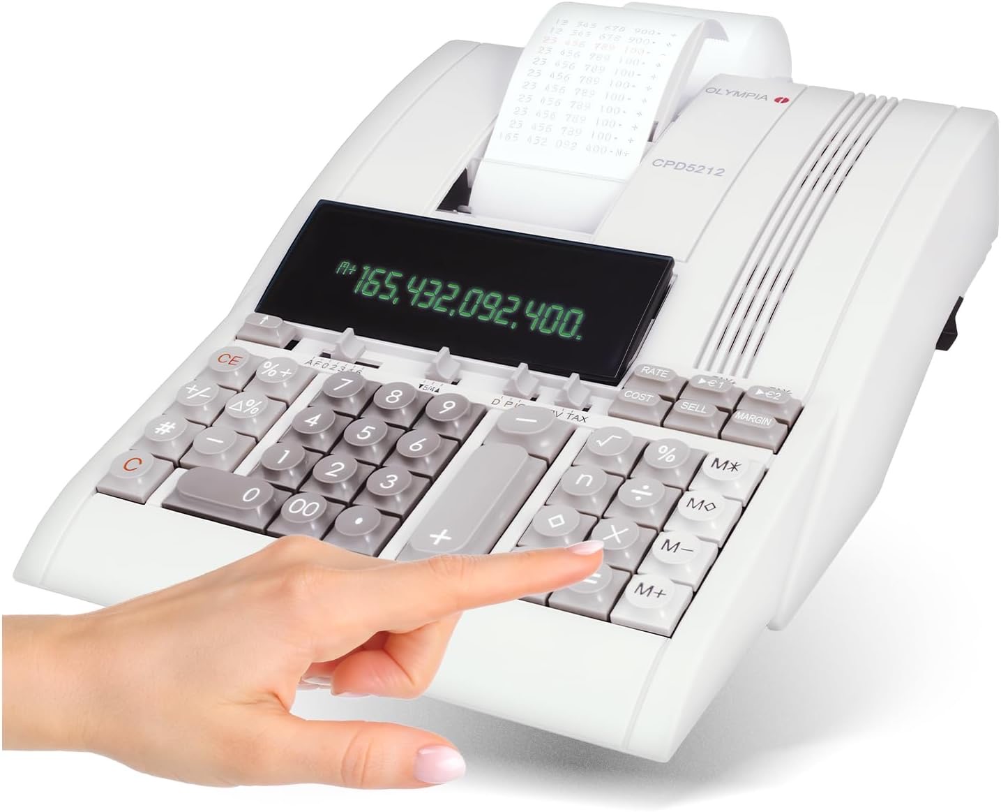 Olympia CPD 5212 Tischrechner mit 2-Farb-Druck | Taschenrechner klein