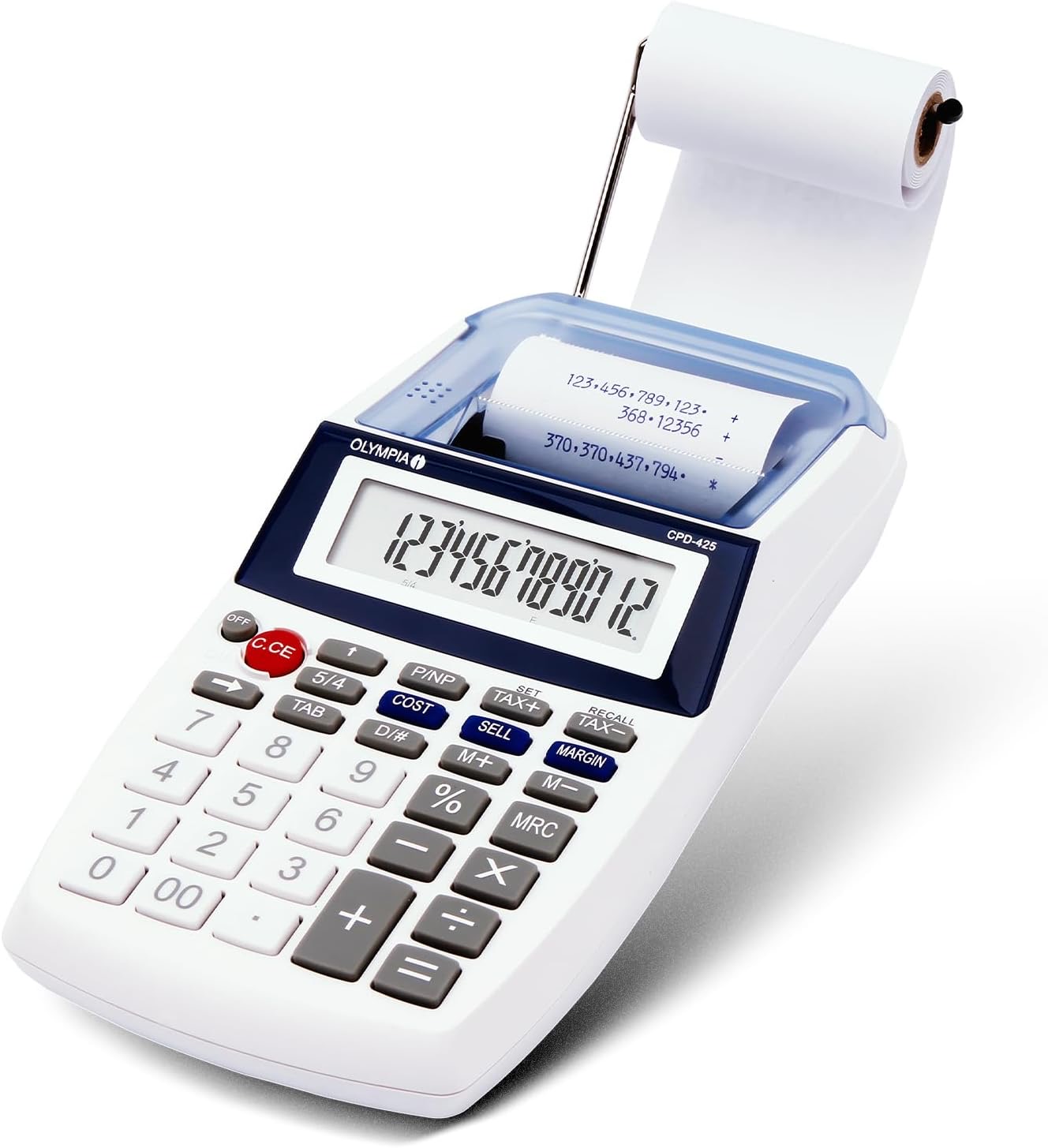 Olympia CPD 425 Tischrechner druckend, 12- stellige, LCD- Anzeige, 119.9 x 102.2 x 45.7 mm