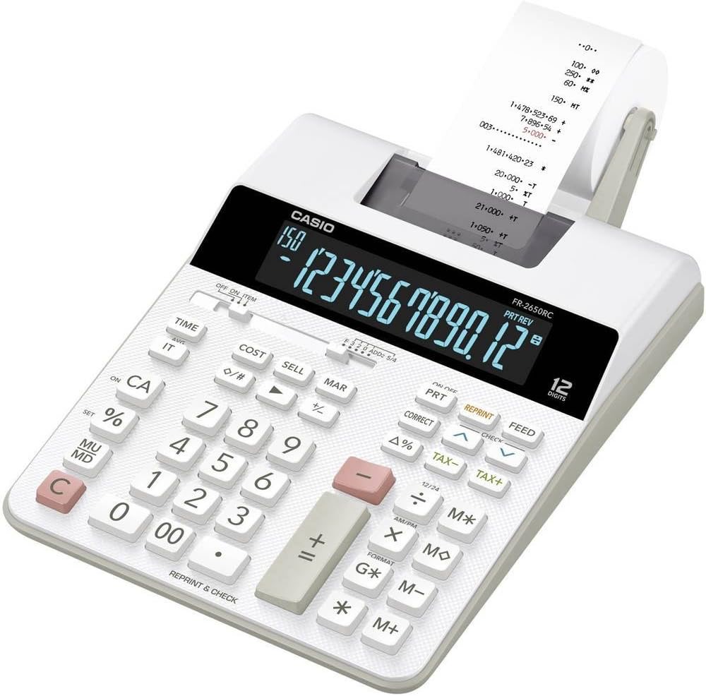 Casio CASIO FR-2650RC druckender Rechner, 2-Farb-Druck, extra großes Display