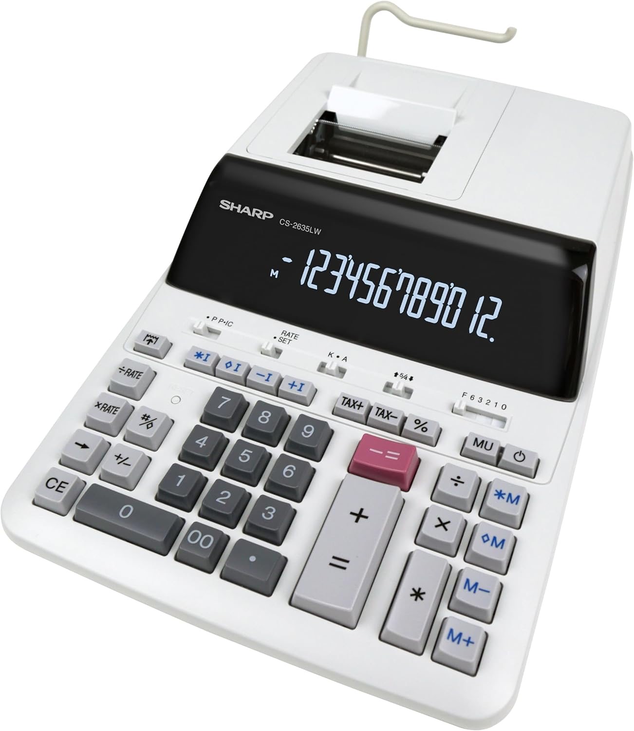 Sharp CS-2635LW Druckender Tischrechner, weiß