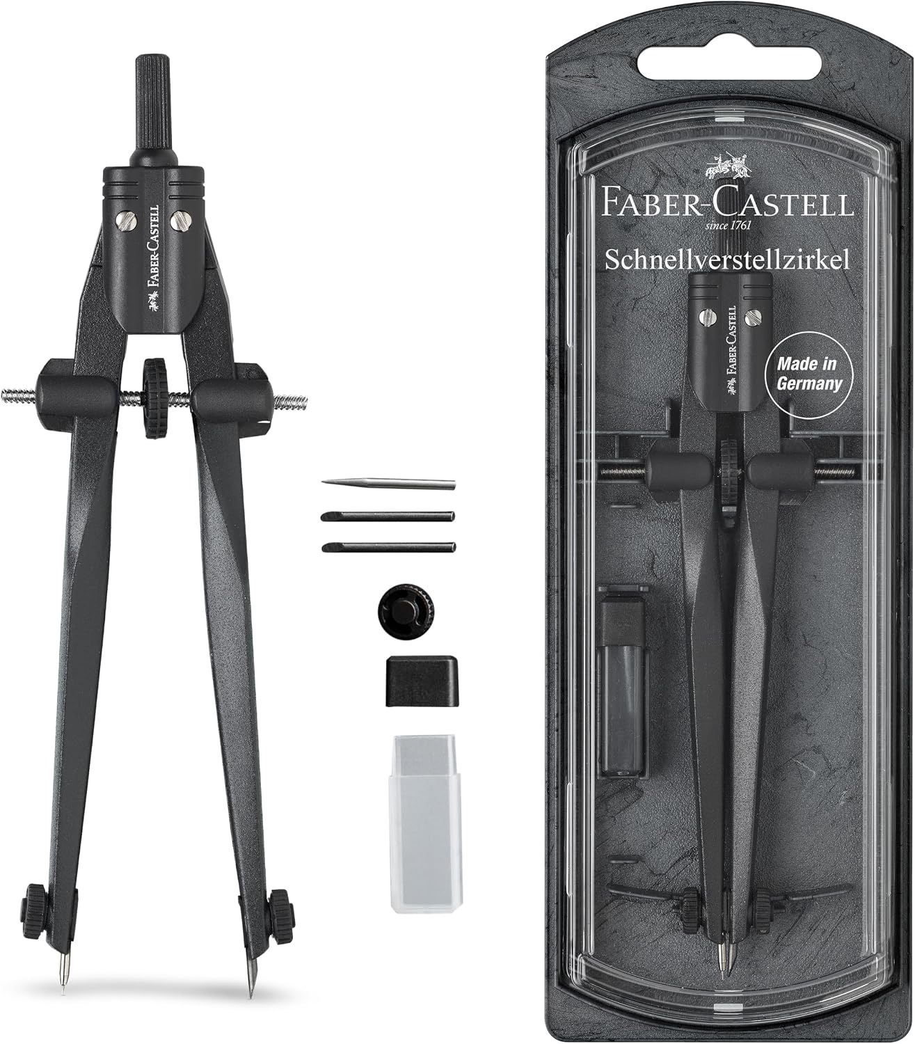 Faber-Castell Faber-Castell Schnellverstellzirkel Stream Blackstone