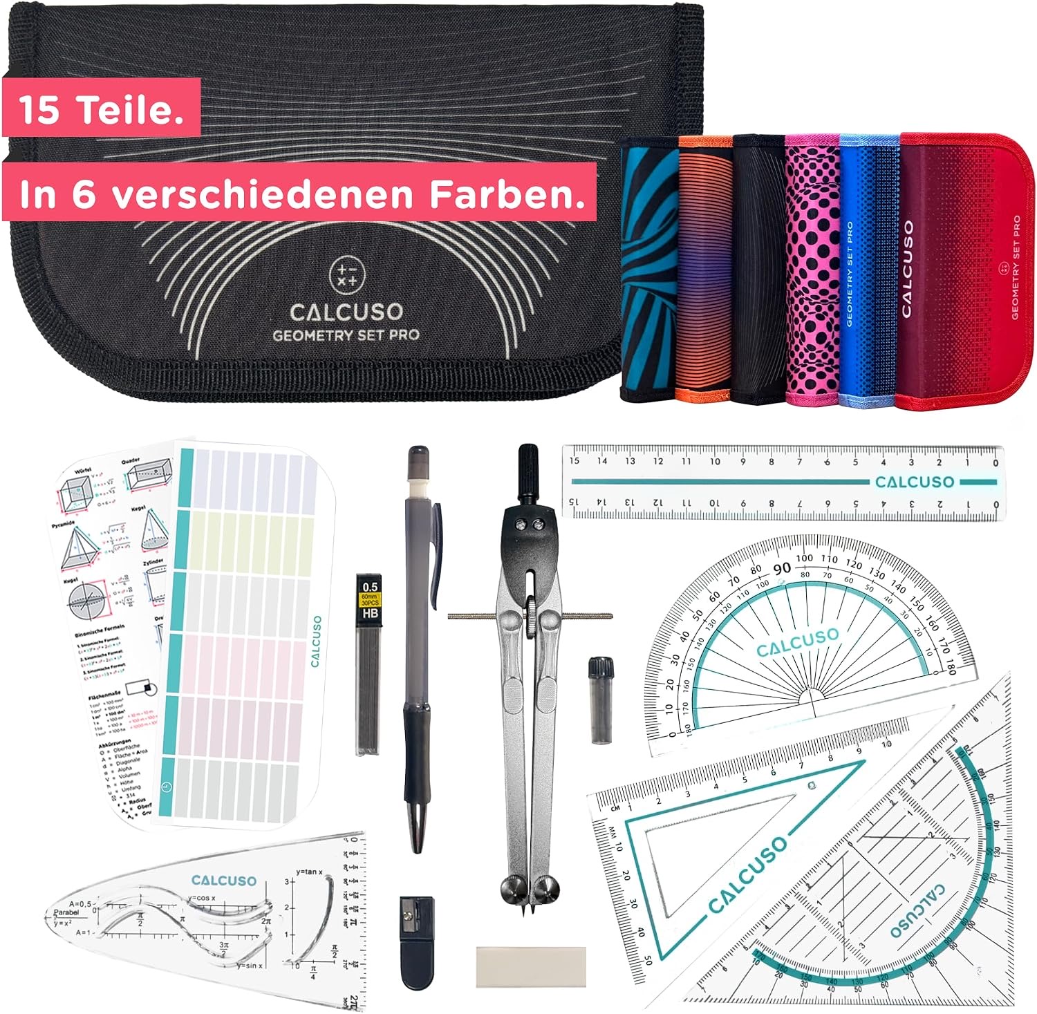 CALCUSO Geometrie Set Pro, 15-teilig