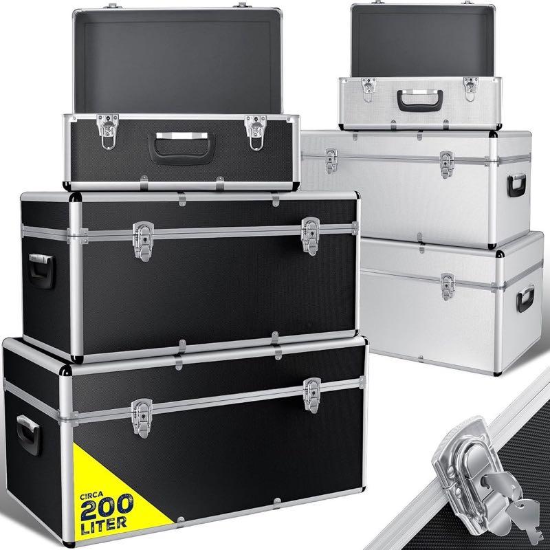 Masko 3er-Set Alu-Boxen Schwarz