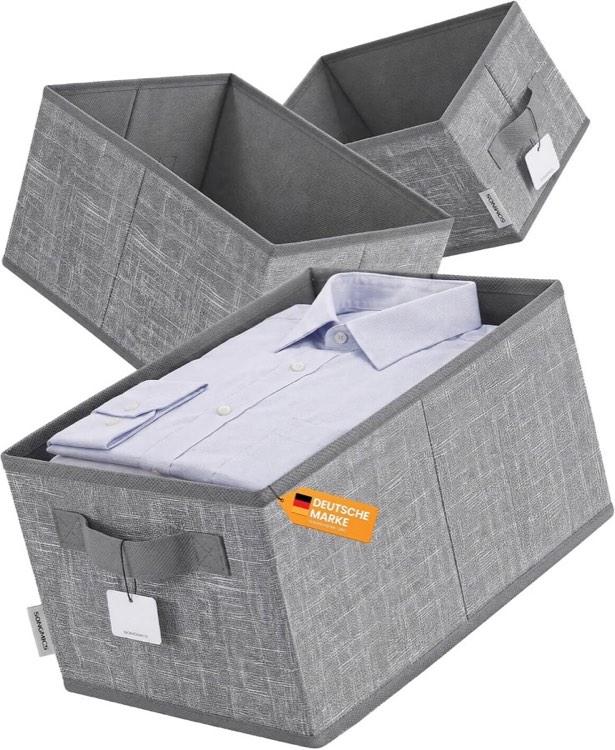 SONGMICS Stoff-Faltbox 3er Set 9 L