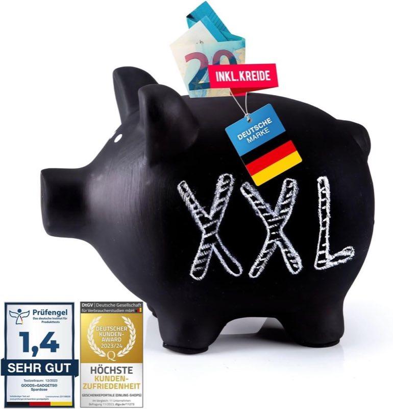 GOODS+GADGETS Kreide-Sparschwein Keramik XXL