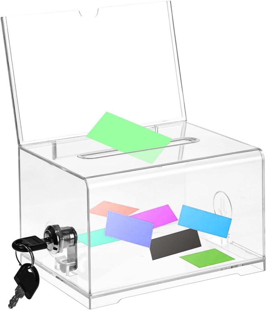 Ixydor Ixydor Acryl-Spendenbox transparent mit Schloss