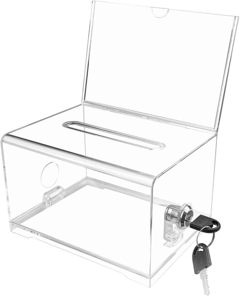 Ravytha Acryl-Spendenbox / Wahlurne transparent