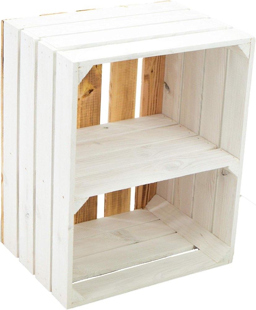 Kistenkolli Schuhregalkiste mit Mittelbrett