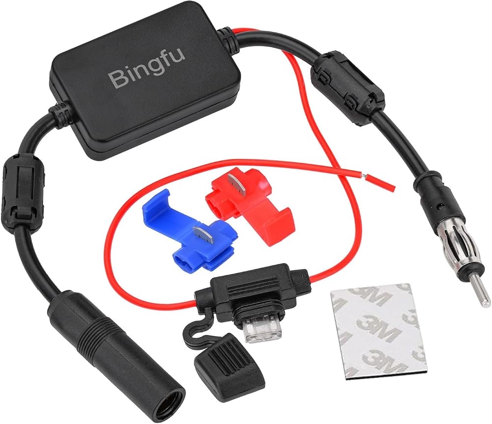 Bingfu UKW-Antennenverstärker DIN 12 V
