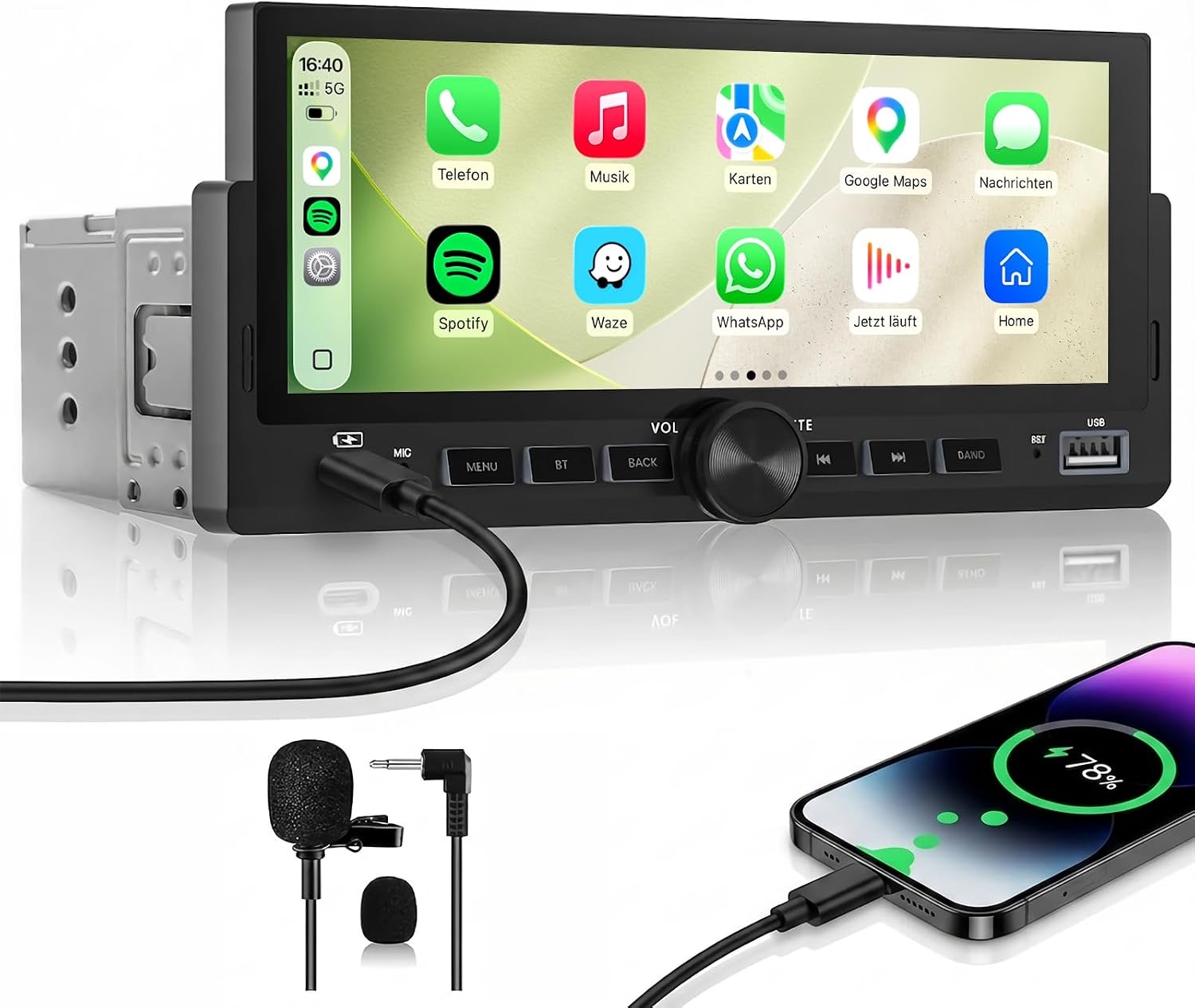 MRSXWPY MRSXWPY 6,86 Zoll 1-DIN