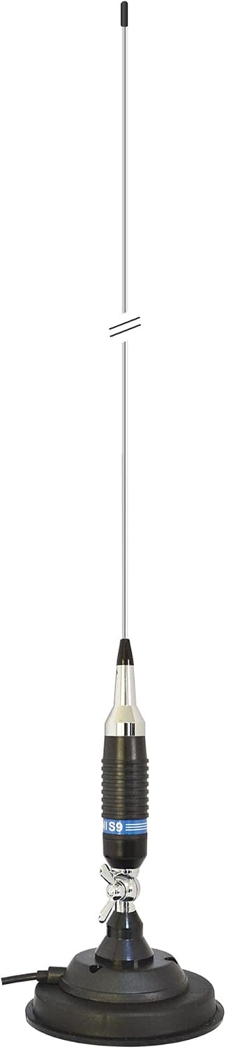 PNI Antenne CB S9 120cm lang und 125mm/125mm Schmetterlingsmagnet inklusive