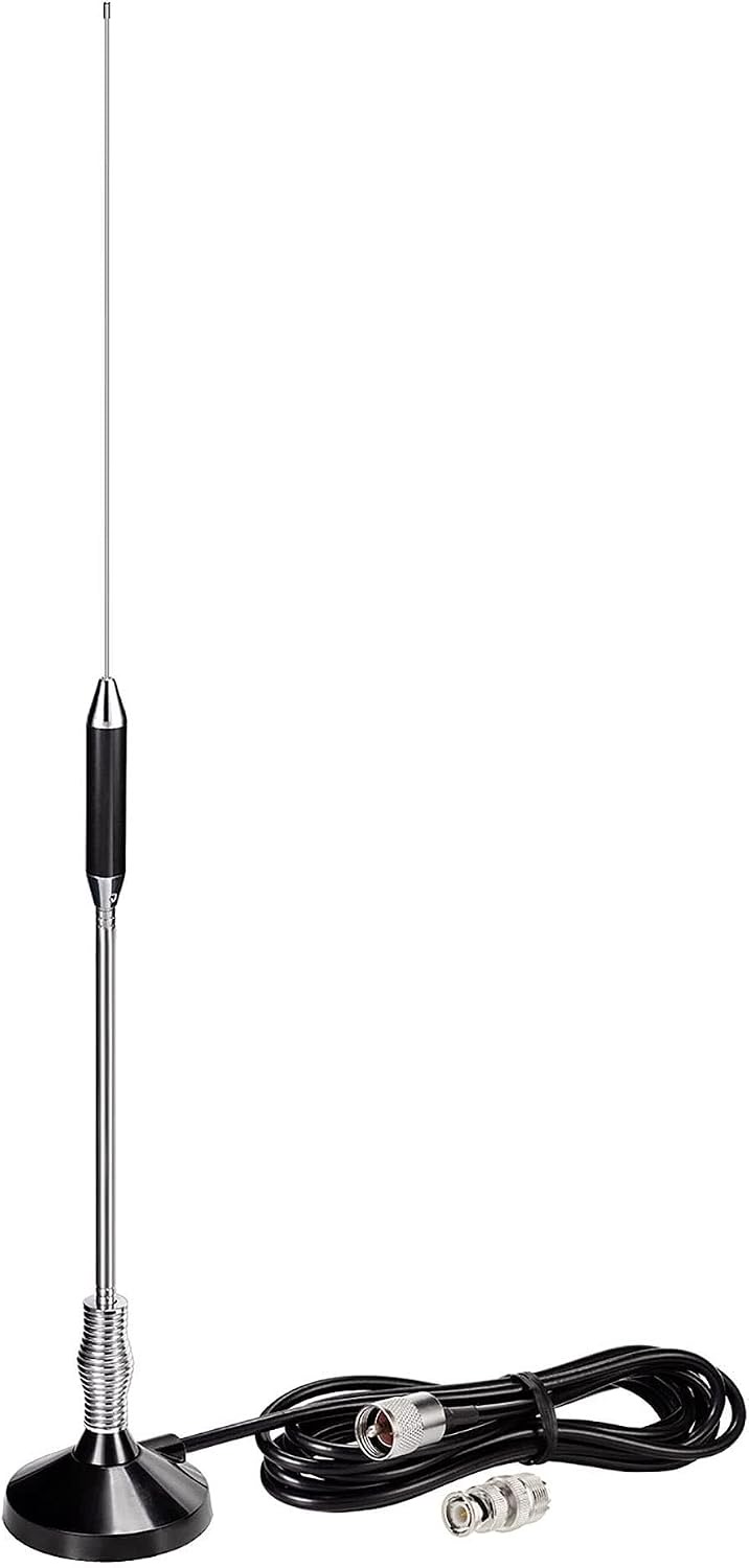 Bingfu CB Funkantenne 27 MHz mit Magnetfuß, 3m Kabel, PL259 Stecker