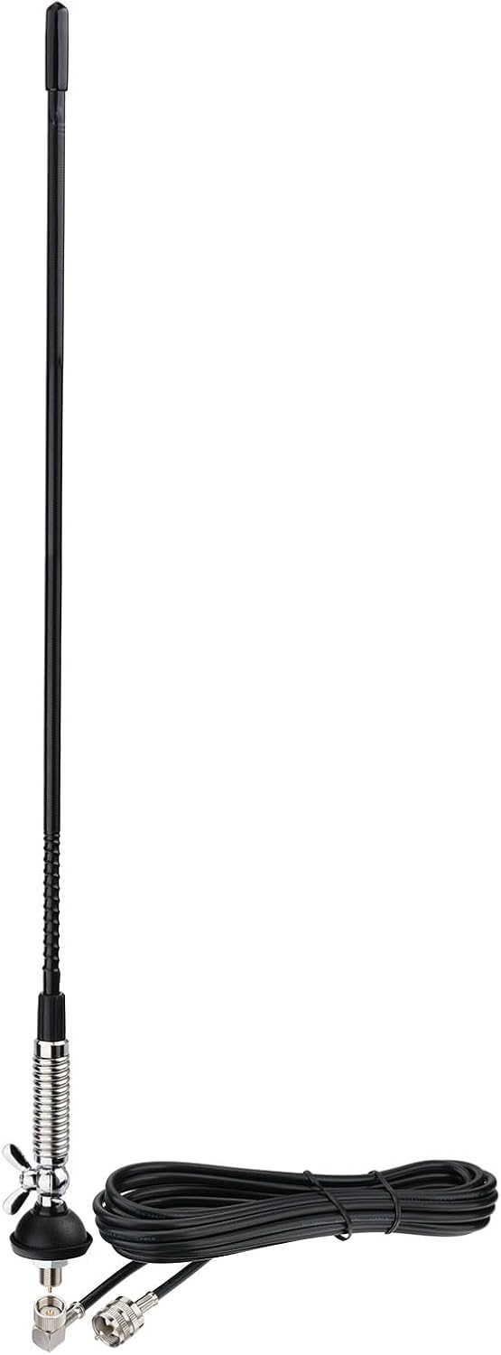 Bingfu 27MHz CB-Funkantenne, PL259-Stecker, Fiberglas, 4m RG58 Kabel