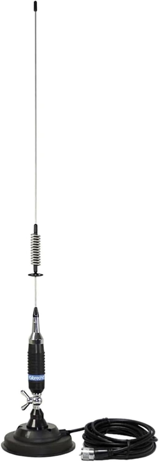 Albrecht S75 CB-Funk Antenne - Mobilantenne mit Magnetfuß & 4m Kabel