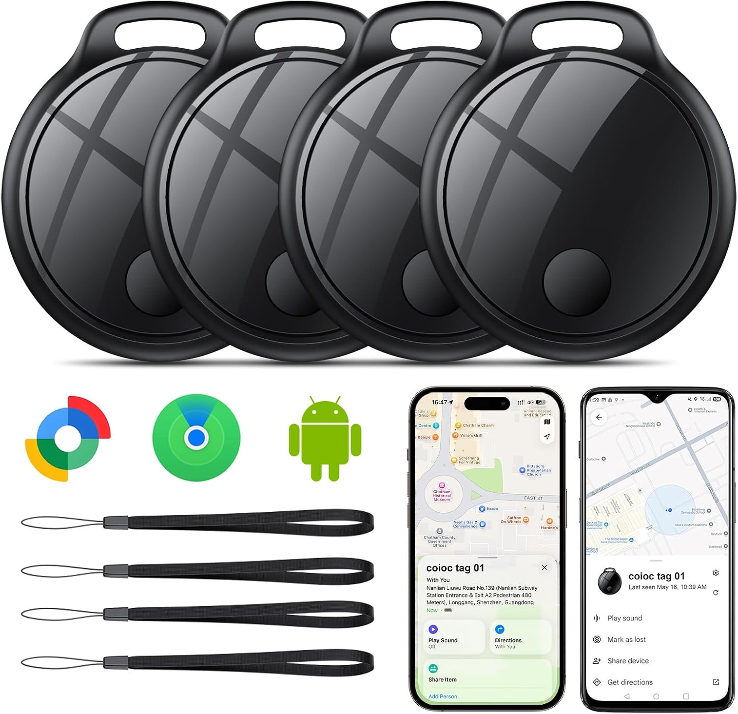 coioc Smart Tracker Tag 4er