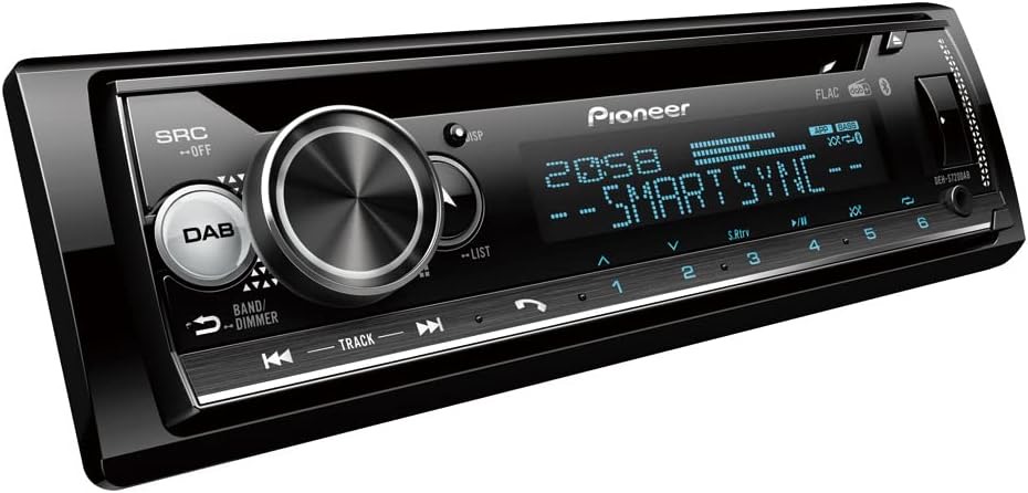 Pioneer DEH-S720DAB-AN inklusive DAB Antenne, 1-DIN Autoradio, CD-Tuner mit FM und DAB+, Bluetooth, MP3, USB und AUX-Eingang, RGB-Beleuchtung, Freisprecheinrichtung, Smart Sync App, 13-Band-Equalizer